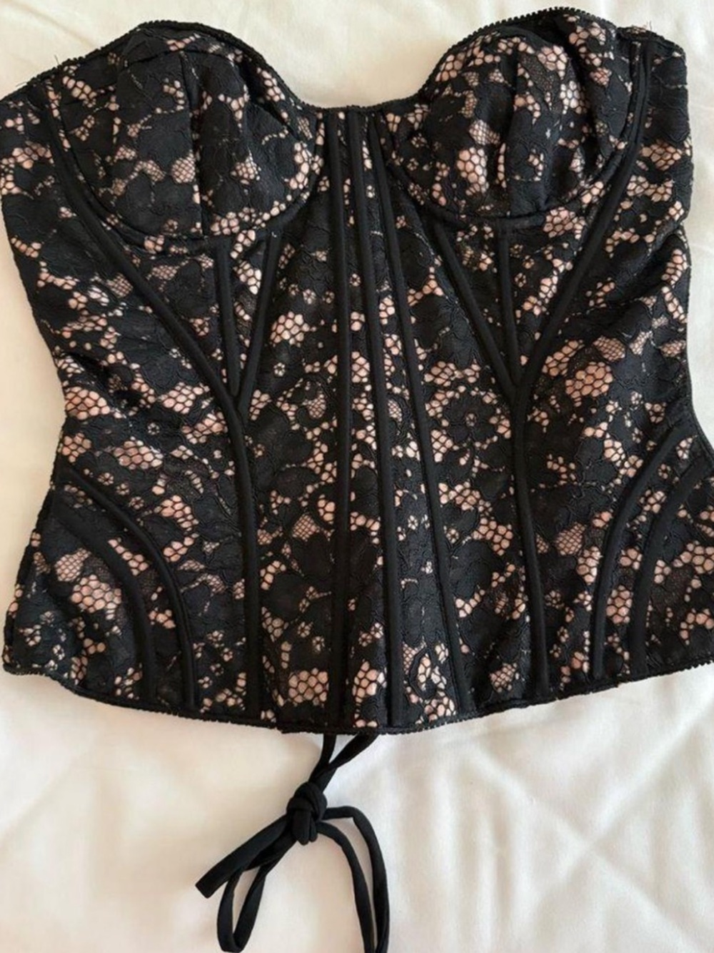 HOUSE OF CB 'Solaine' Black Corset Top/Size S/ Cup A-C NWOT